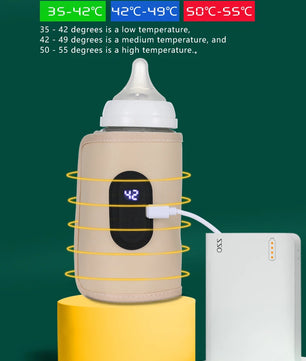 USB constant temperature heating bottle cup cover insulation artifact warm milk cover portable universal insulation cover for ou