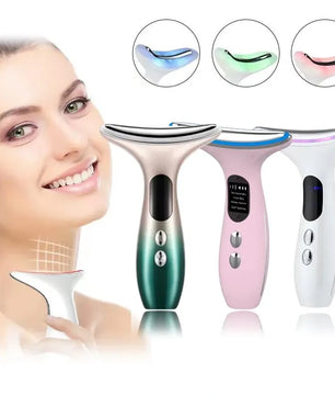 EMS Microcurrent Chin Lifting Face Neck Beauty Device LED Photon Firming Rejuvenation Anti Wrinkle Skin Care Facial Massager