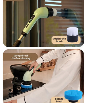 Cordless Spin Scrubber Electric Multipurpose Cleaning Brush for Kitchen Bathroom Toilet - Household Hair Brushes And Mops