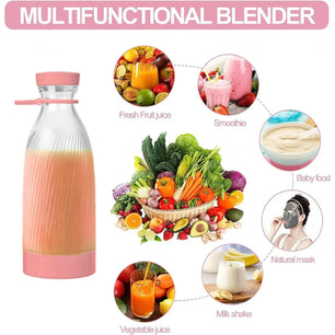 Newly design fresh fruits mixer smoothie bottle mini fast juice juicer portable blender