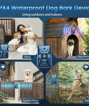 Ultrasonic Anti-Bark Device 3-Level Control Rechargeable Dog Bark Deterrent with 33FT Reach for All Breeds Indoor & Outdoor Use