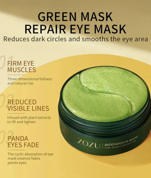 60pcs/120pcs Avocado Golden Collagen Eye Mask Anti Dark Circles