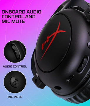 HyperX Cloud II Core Wireless Headset Gaming USB for PC Windows Computer Gamer Detachable Noise Cancelling Microphone DTS Headph