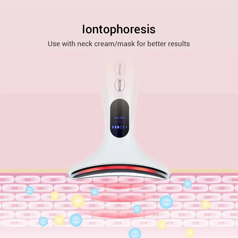 EMS Microcurrent Chin Lifting Face Neck Beauty Device LED Photon Firming Rejuvenation Anti Wrinkle Skin Care Facial Massager