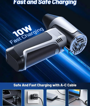 New 180000RPM Turbo Jet Fan Electric Dust Blower High Speed Brushless Motor 40m/s Wind 3 Speed Adjustable Handheld Violent Fan