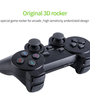 M8+64 Game Console Built-in 20000 + 64GB Two-person Wireless Controller 2.4G Stick 4K HD PS1 GBA Video Children's Christmas Gift
