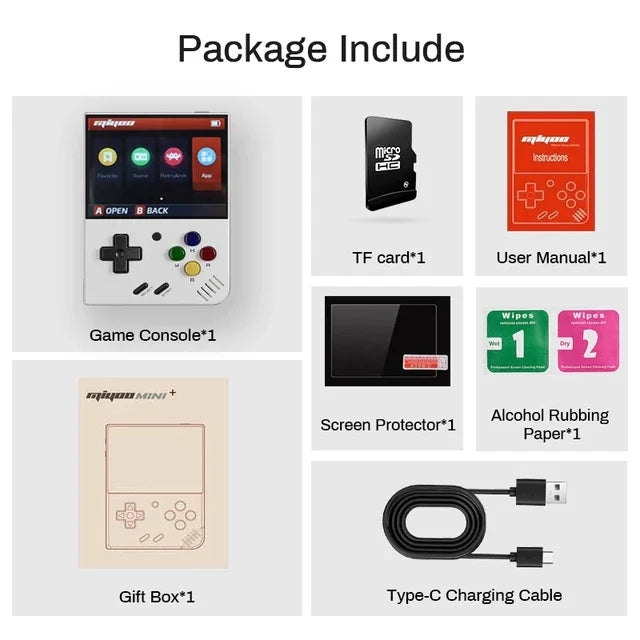 NEW Miyoo mini + Miyoomini Plus 3.5'' IPS OCA Portable 128GB Video Game Consoles ARM-Cortea-A7 3000mAh Support More Retro Game