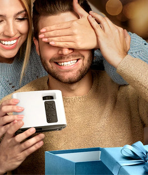 TOPTRO Mini Projector Full HD Support 1080P 16000 Lumens Auto Keystone WiFi Bluetooth Video Projector Portable Home Theater