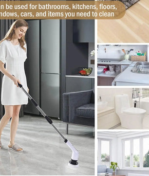 Cordless Spin Scrubber Electric Multipurpose Cleaning Brush for Kitchen Bathroom Toilet - Household Hair Brushes And Mops