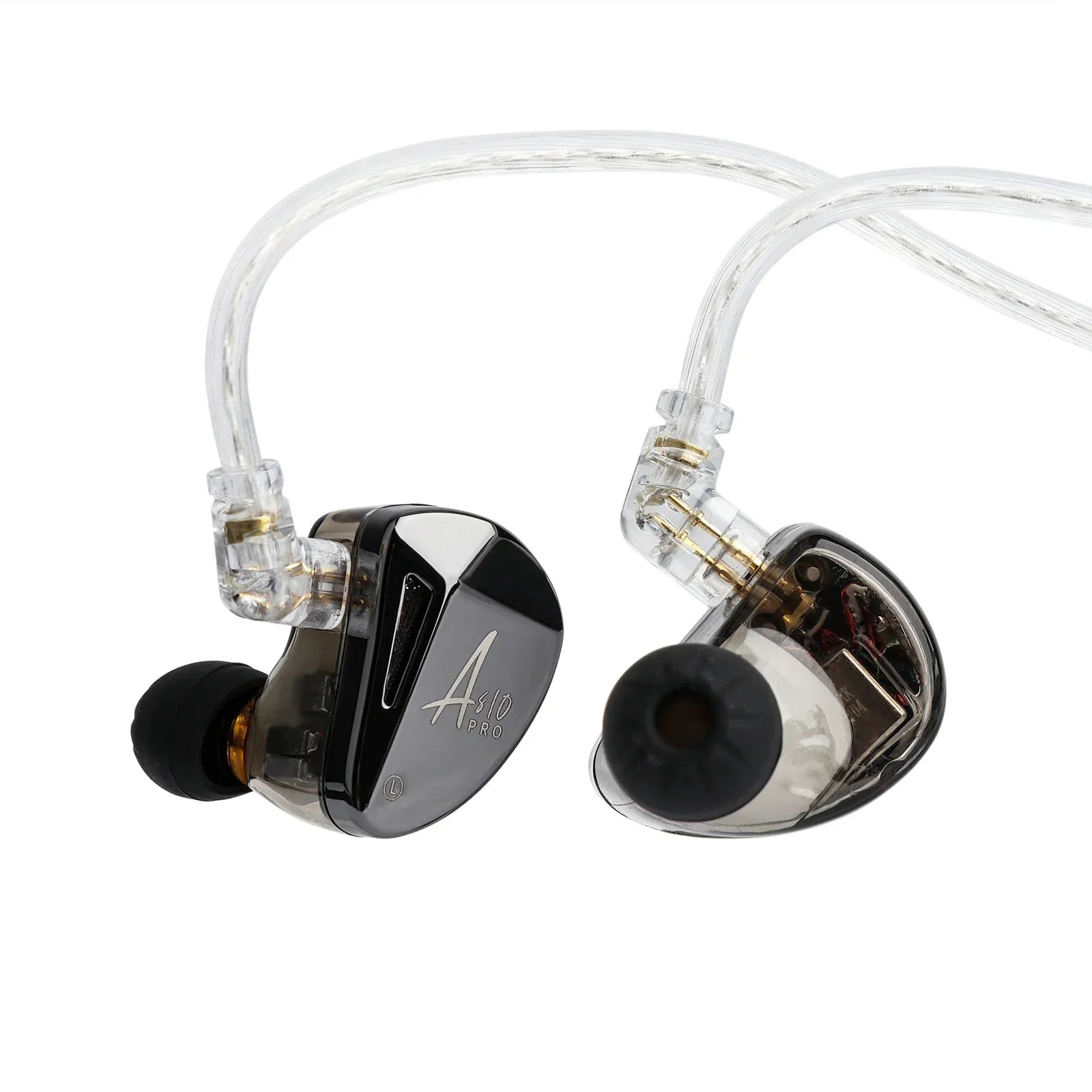 KZ AS10 PRO Earphones 5BA IEMs In-Ear Monitors HiFi Headphones Wired Earbuds with Silver-plated Cable for Audiophiles Musicians