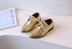 Boys Leather Shoes for Party Wedding Shows Catwalk Cool Lace-up Classic Kids Fashion Casual Shoes Loafers 2023 Children Dress PU