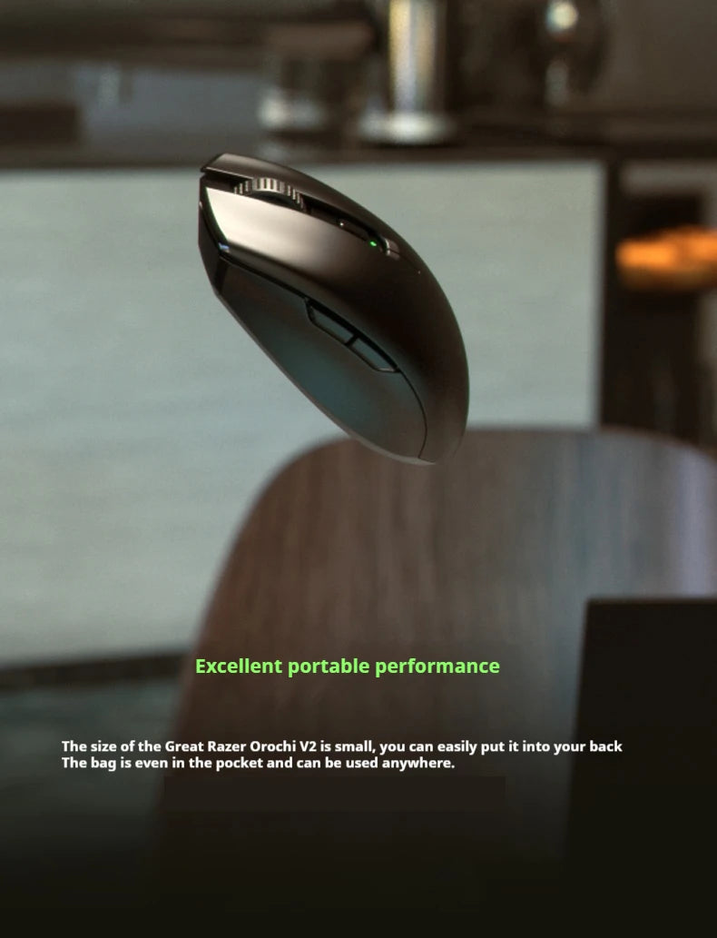Razer Orochi V2 Wireless Bluetooth Mouse Lightweight 2 Wireless Modes 5g Mice Advanced 18k Dpi Optical Sensor Pc Gaming Mouse