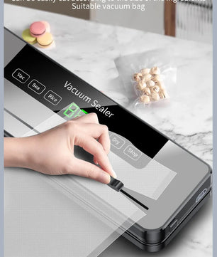 Electric Vacuum Sealer Food Storage Seal Touch Button Dry/Wet Built-in Cutter Kitchen Food Sealing Vacuum packaging machine