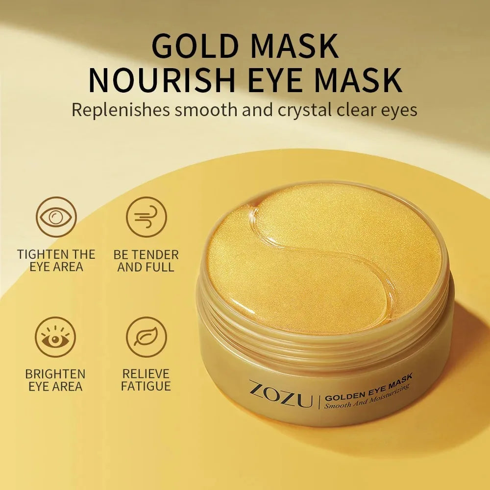60pcs/120pcs Avocado Golden Collagen Eye Mask Anti Dark Circles