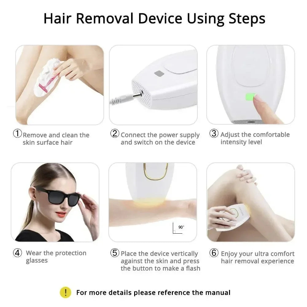 500000 Flashes Bikinis IPL Pulses Epilator Painless Laser Hair Removal Facial Professional Depilator Devices