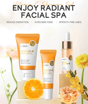 3pcs/set LAIKOU Vitamin C 24K Golden Sakura Skin Care Sets Face Cream