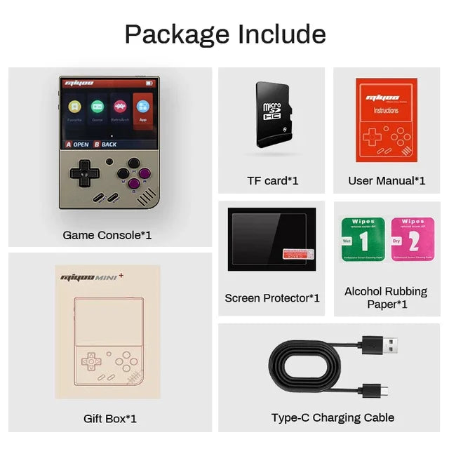 NEW Miyoo mini + Miyoomini Plus 3.5'' IPS OCA Portable 128GB Video Game Consoles ARM-Cortea-A7 3000mAh Support More Retro Game