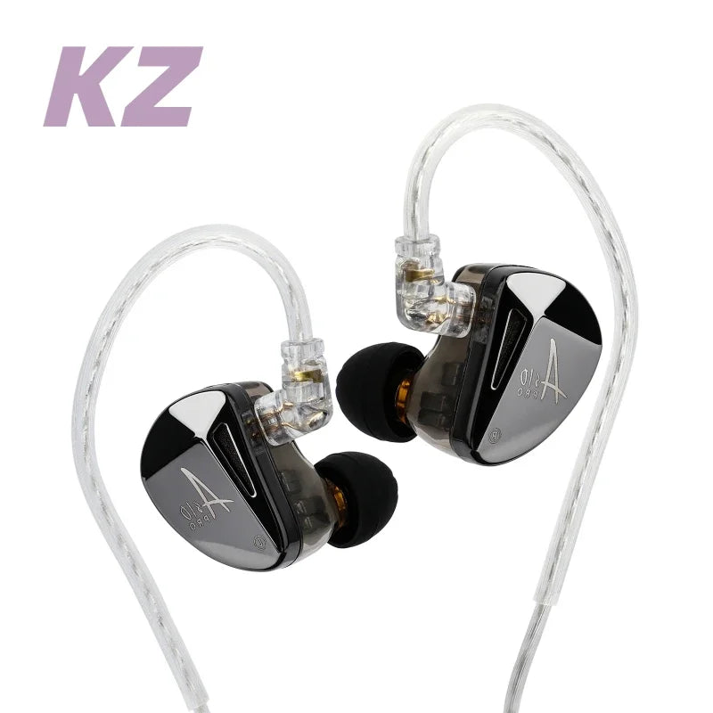 KZ AS10 PRO Earphones 5BA IEMs In-Ear Monitors HiFi Headphones Wired Earbuds with Silver-plated Cable for Audiophiles Musicians