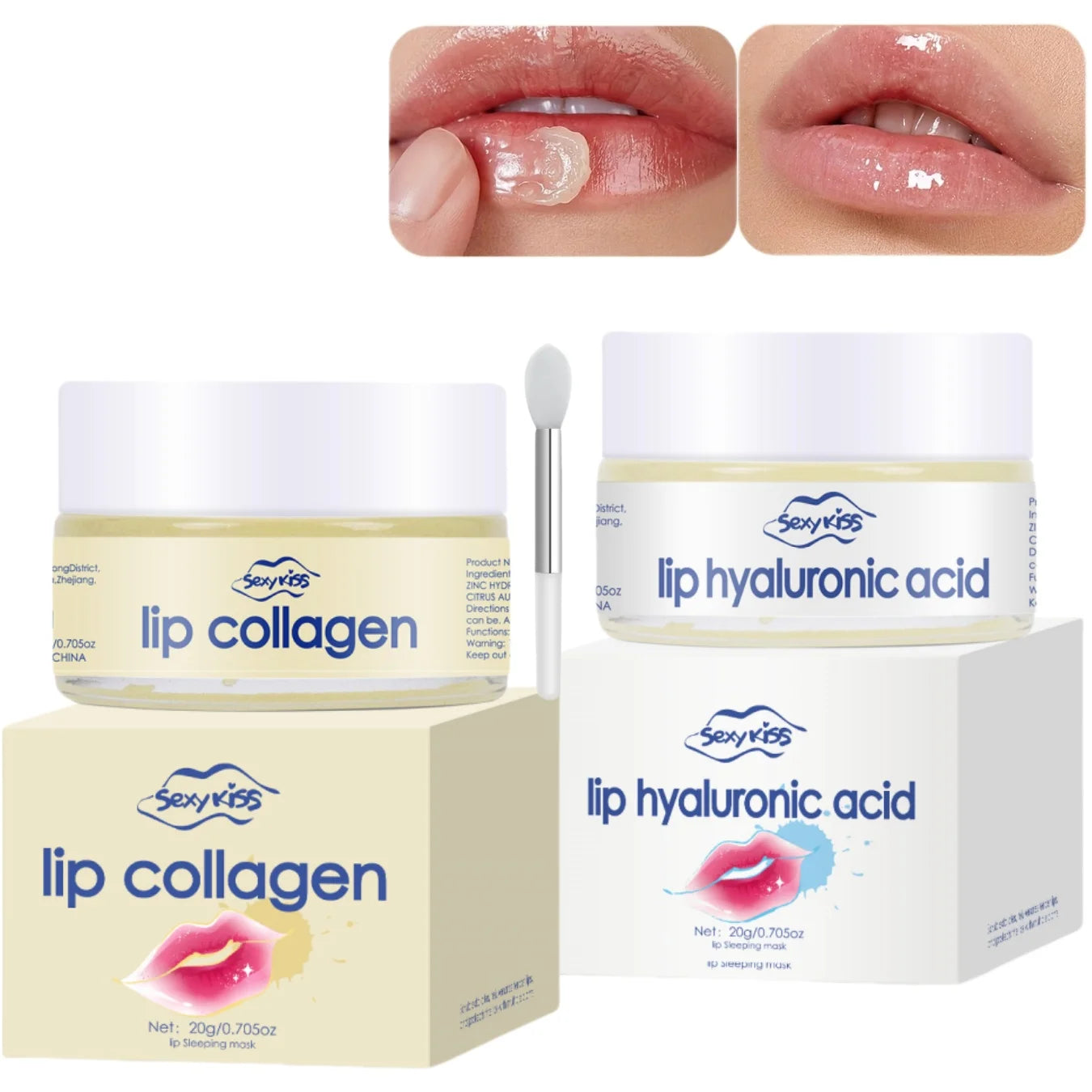 Hyaluronic acid collagen Sleep lip mask 20g deep hydration lasting moisturizing