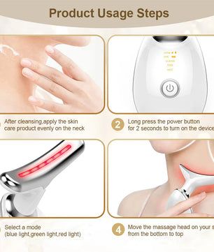 Facial Massager EMS Facial Microcurrent Anti-aging Facial Massager Red Light Therapy Skin Tightening Neck Face Lifting Massager