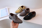 Boys Leather Shoes for Party Wedding Shows Catwalk Cool Lace-up Classic Kids Fashion Casual Shoes Loafers 2023 Children Dress PU