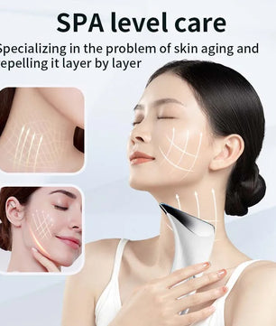 Facial And Neck Lifting Device 3 Colors Led Photon Therapy Skin Tighten Reduce Double Chin Anti Wrinkle Neck Face Beauty Device