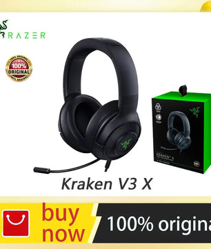 Razer Kraken V3 X - Wired USB Gaming Headset ,HyperClear Cardioid Microphone, 7.1 Surround Sound, RGB Chroma