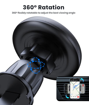 TOPK for Magsafe Car Phone Holder,Powerful Magnetism Premium Quality Single-Hand Operation Metal Hook Magnetic Car Phone Mount