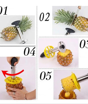Spot Stainless Steel Pineapple Peeler Pineapple Corer Slicer Fruit Cutter Easy Slicer Peeler Kitchen Gadget Delivery Fast