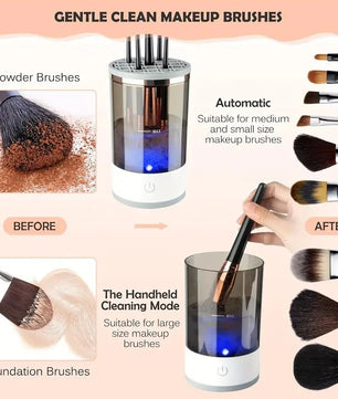 USB Plug Portable Electric Makeup Brush Cleaner with Rubber Makeup Machine Electric USB Quick Cleaner Cleaning Brush Collar Brus