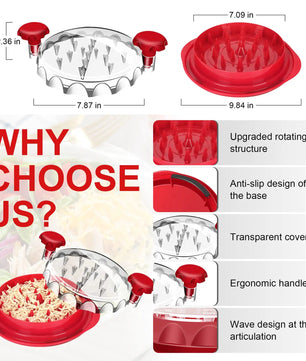 Chicken Shredder Tool: BPA-Free, Anti-Slip Meat Chopper for Kitchen