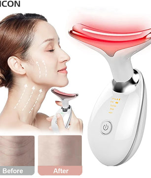 Facial Massager EMS Facial Microcurrent Anti-aging Facial Massager Red Light Therapy Skin Tightening Neck Face Lifting Massager